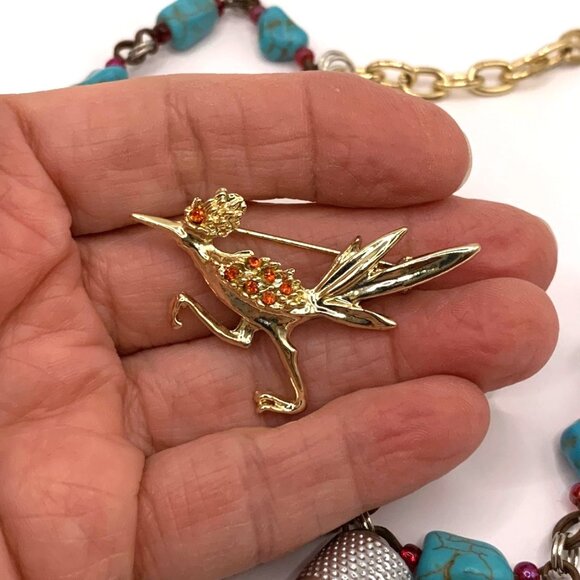 Fearless Cowgirl Mixed Media Assemblage Handmade Necklace Southwestern OOAK J694 - Picture 6 of 12